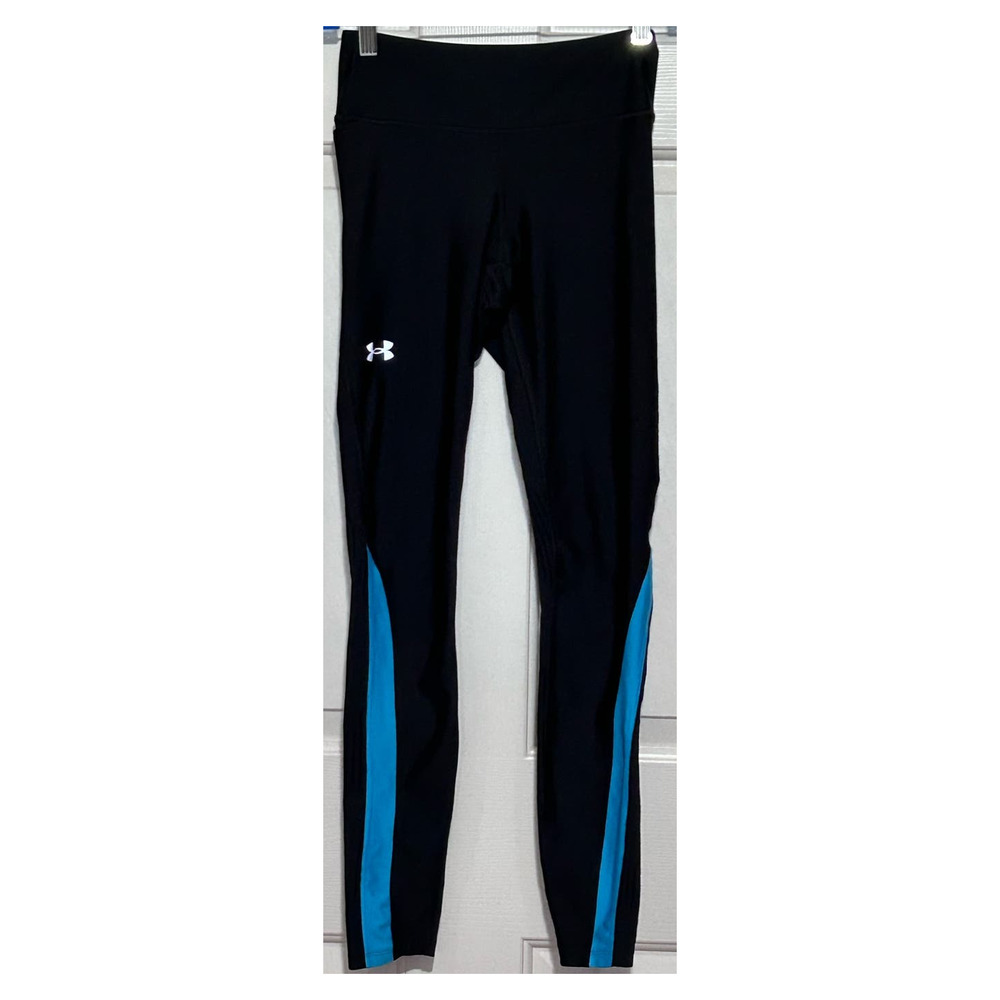 Under Armour‎ Women's Compression Heat Gear Black Mileage Mesh Leggings Size Sm